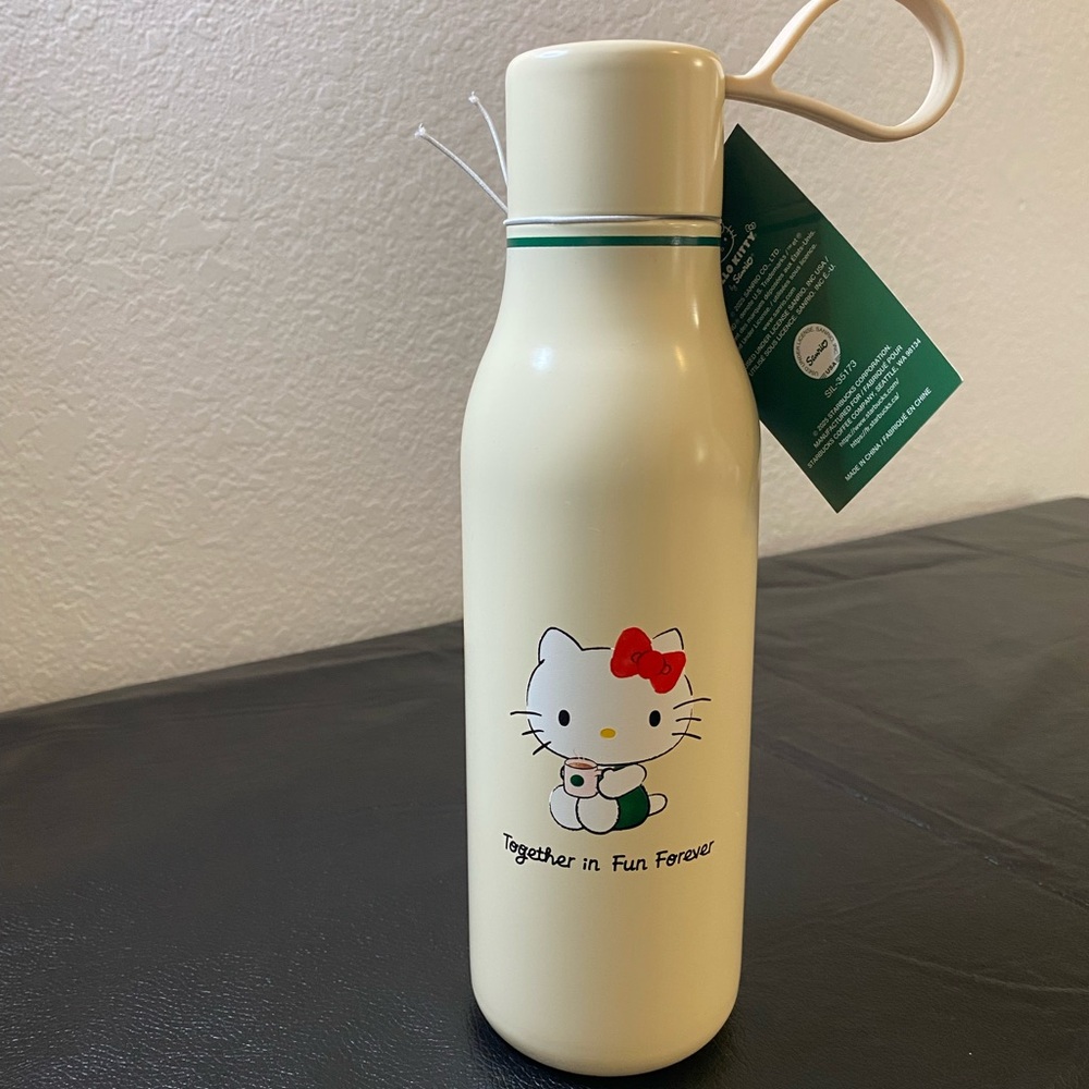 Starbucks Cream Bottle with Hello Kitty Design